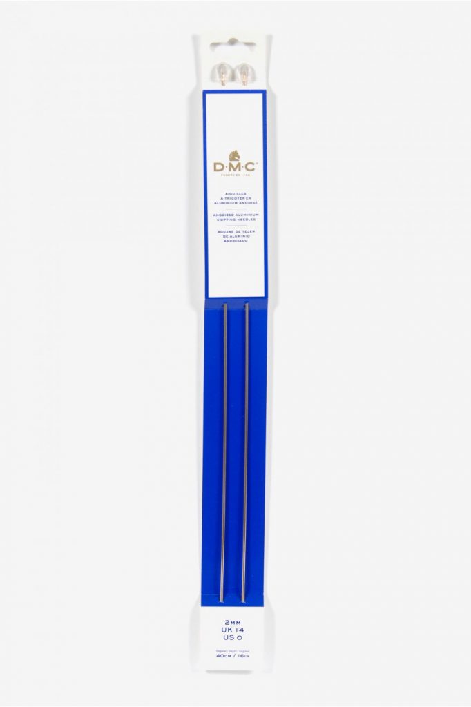 Aiguille à tricoter DMC Aluminium - 40 cm N°2