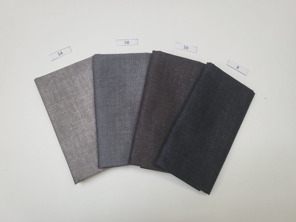 Tissu Linen les Noirs Gris