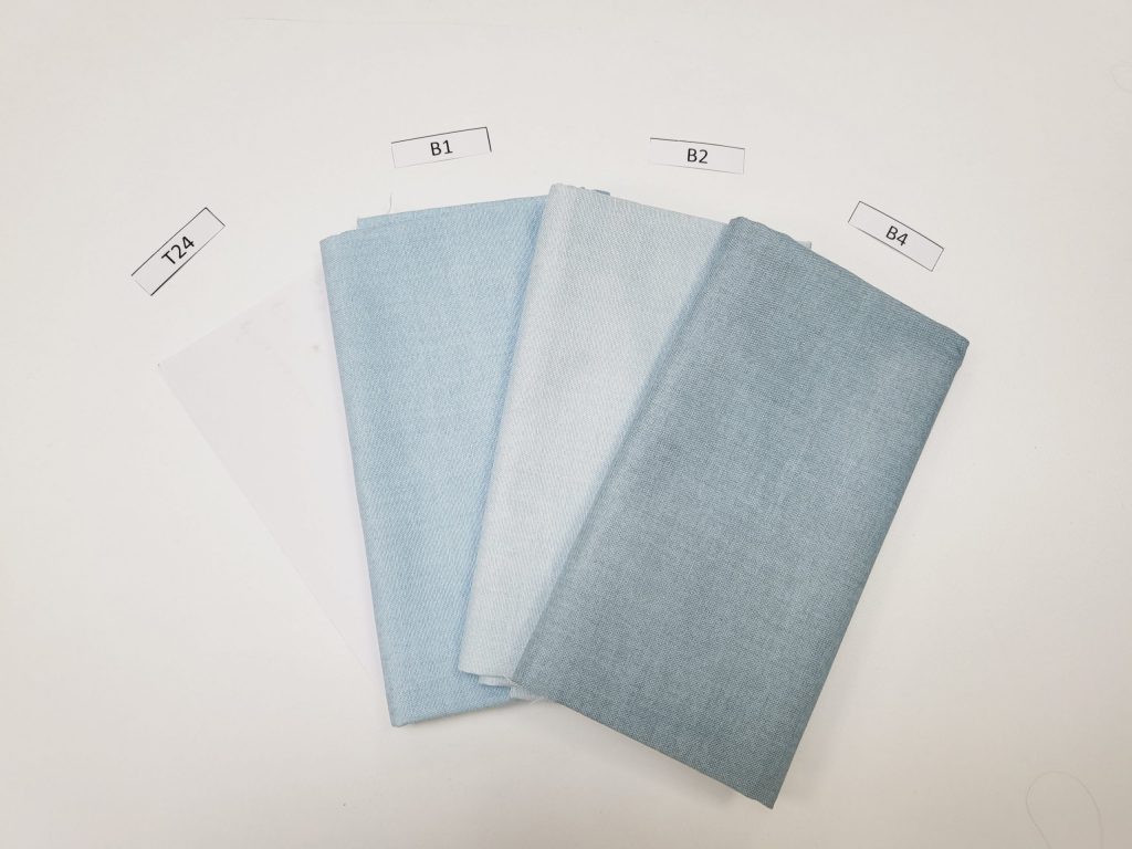 Tissu Linen les bleus clairs