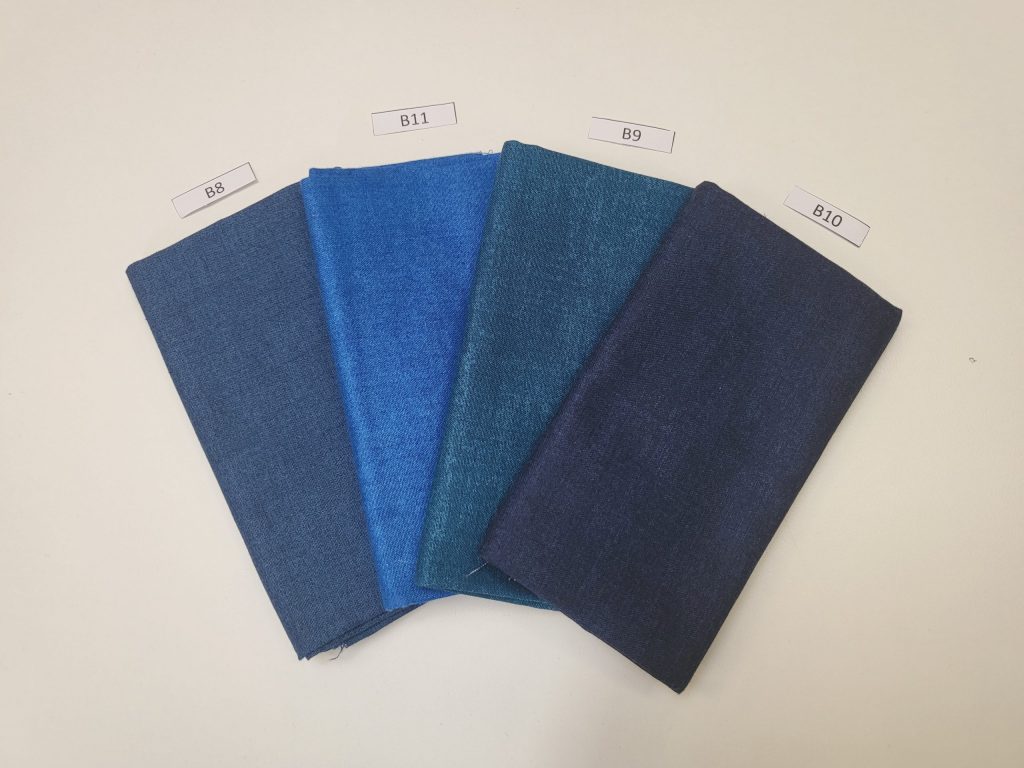Tissu Linen les bleus fonces