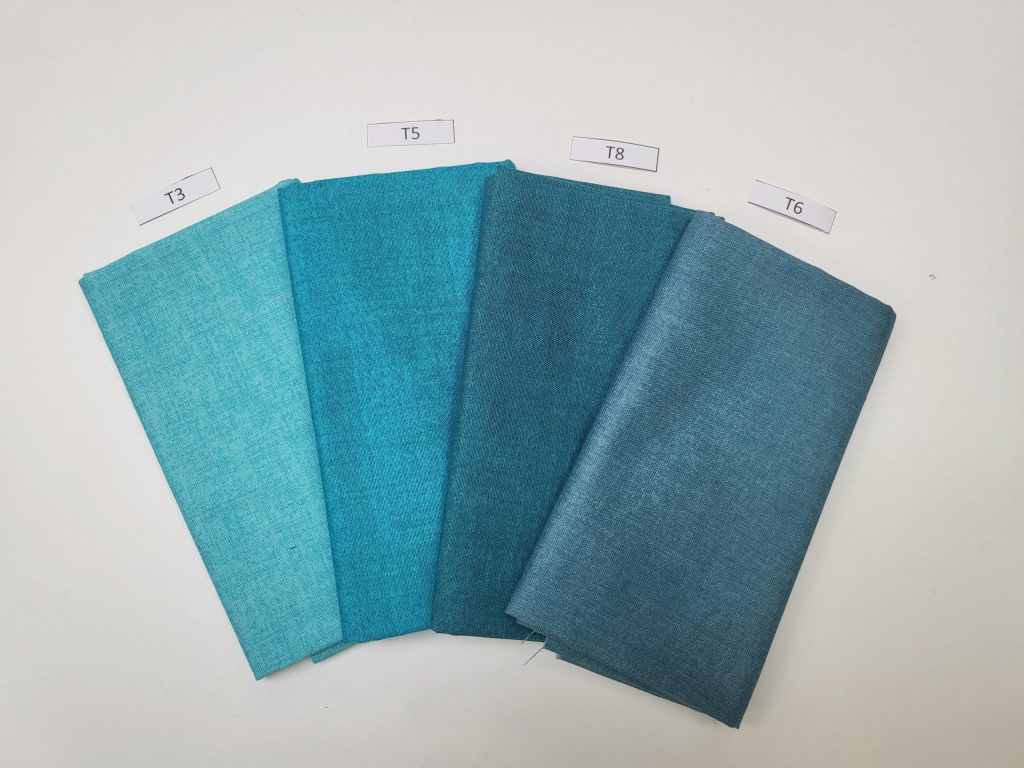 Tissu Linen les bleus vert