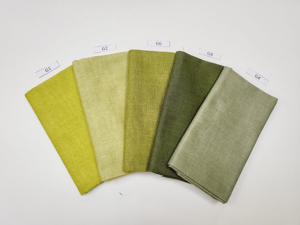 Tissu Linen les Verts Anis et Kaki