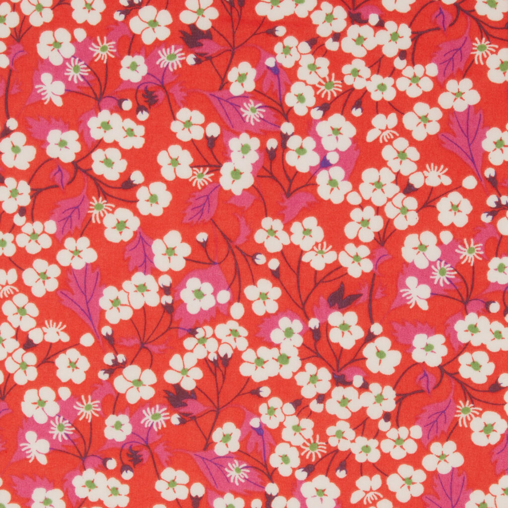 Tissu Liberty - Mitsi rouge 40 ans