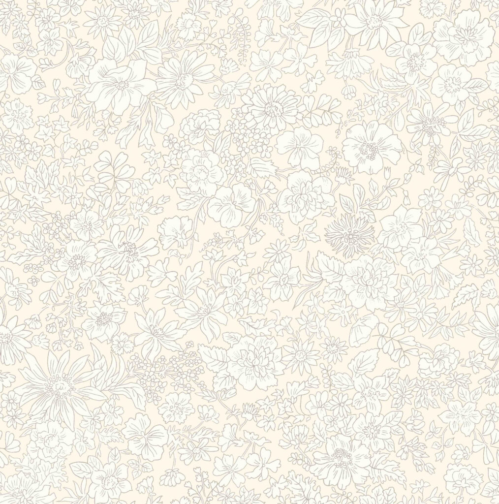 Tissu Liberty Of London- Coton Patchwork -Coton- Fleurs fond écru -25cm x 110cm - (0.27 yard x 42")