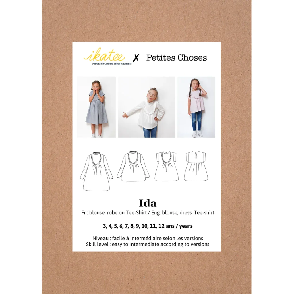 Patron Ikatee - Ida- Robe ou blouse - 3 ans à 12 ans