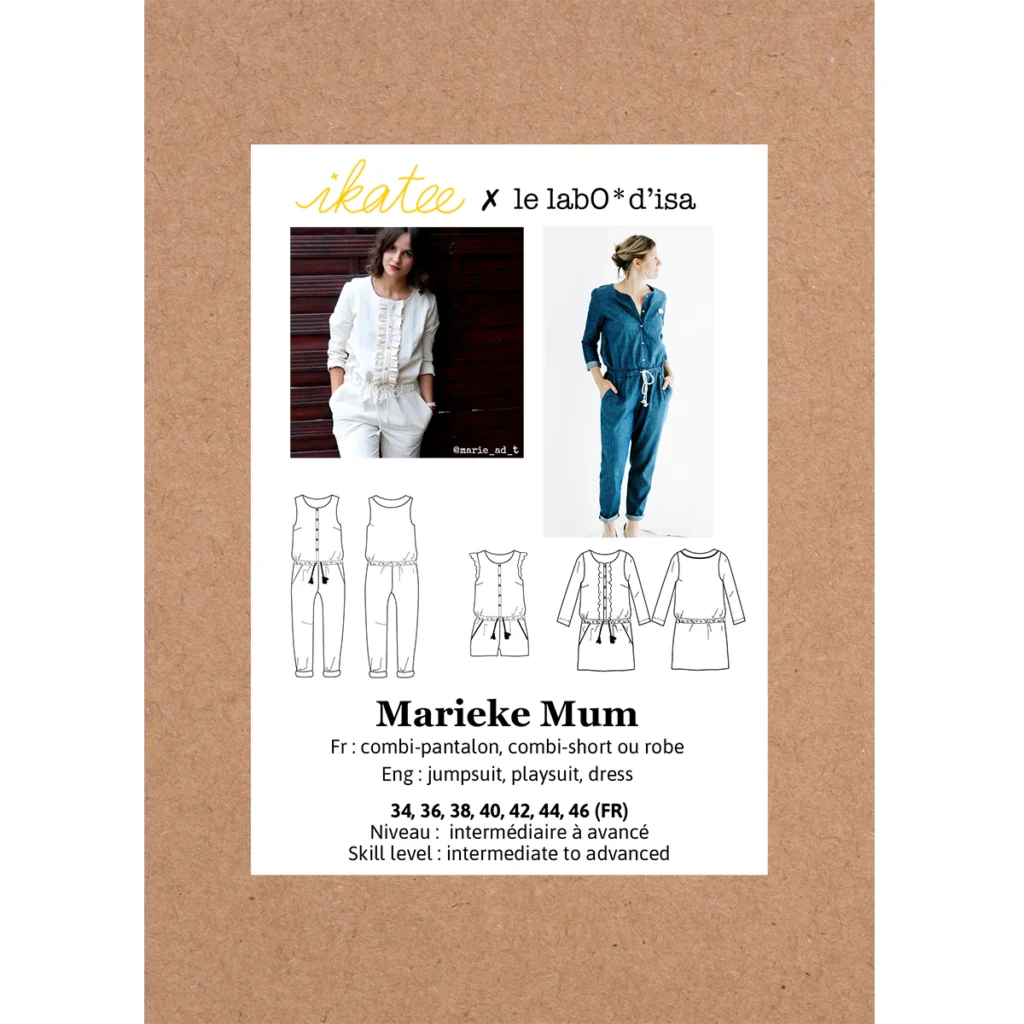 Patron Ikatee - Marieke Mum - Combinaison ou robe - Du 34 au 46