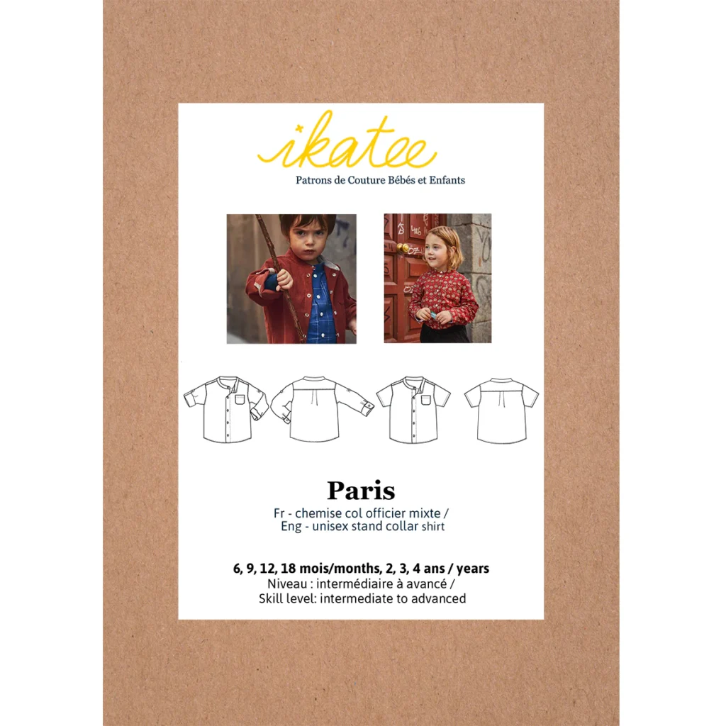 Patron Ikatee - Paris - Chemise bébé - 6 mois 4 ans