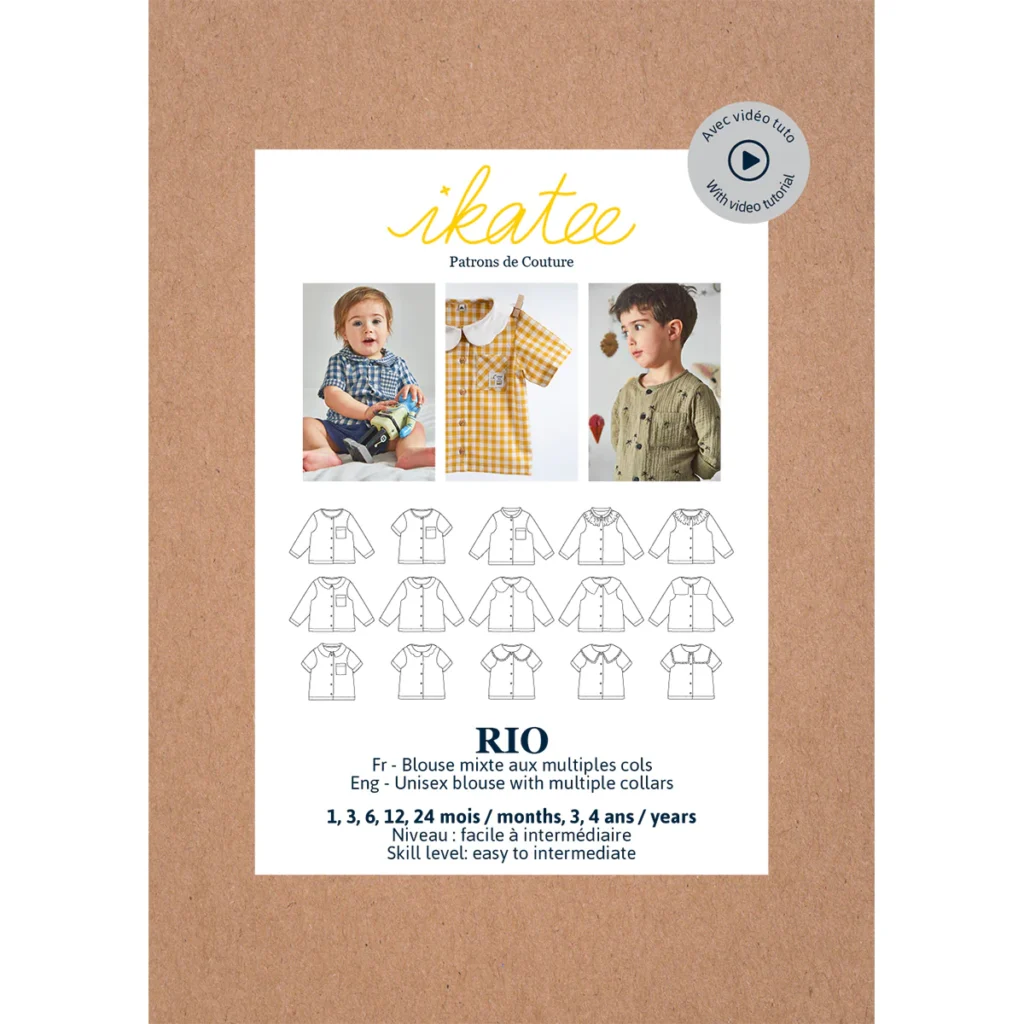 Patron Ikatee - Rio - Blouse bébé  - 1 mois à 4 ans