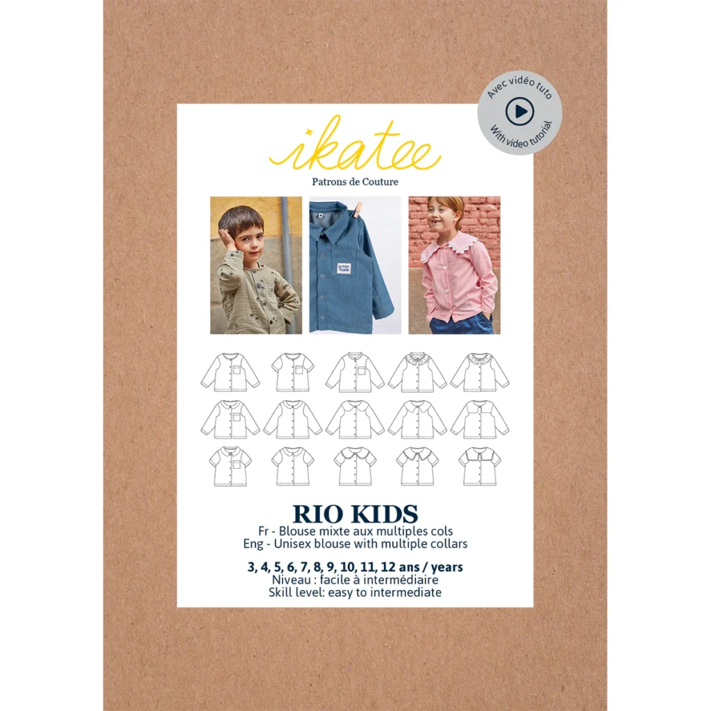 Patron Ikatee - Rio - Blouse - 3 ans à 12 ans