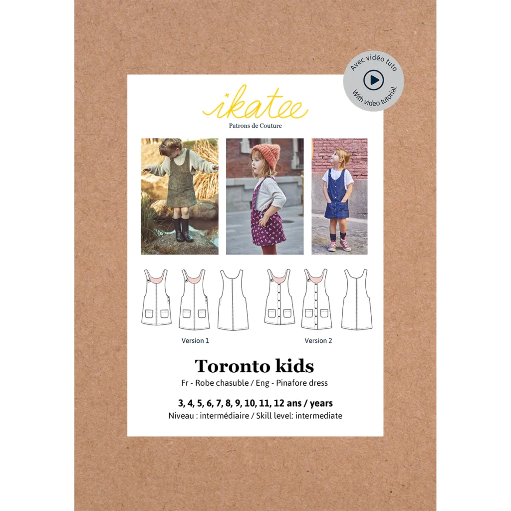 Patron Ikatee - Toronto Kids - robe - 3 ans à 12 ans