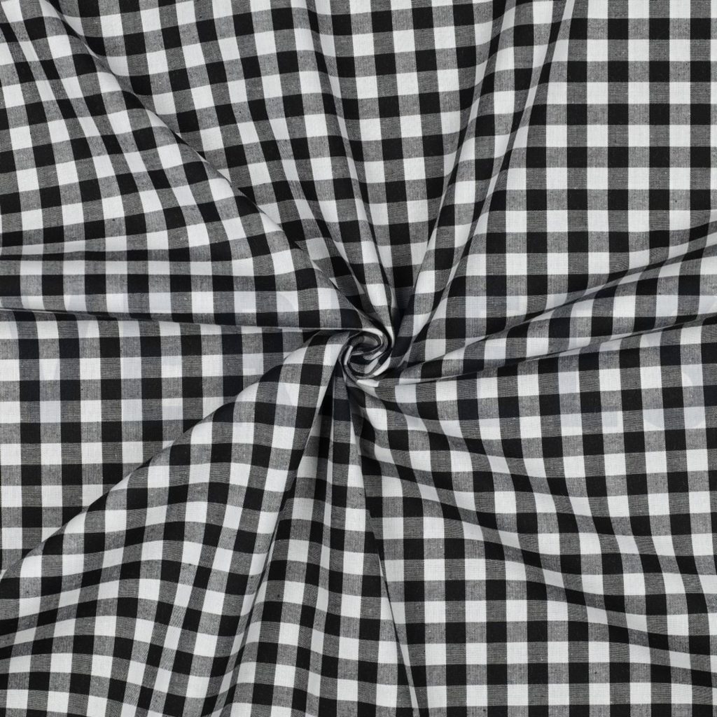 Tissu vichy - noir