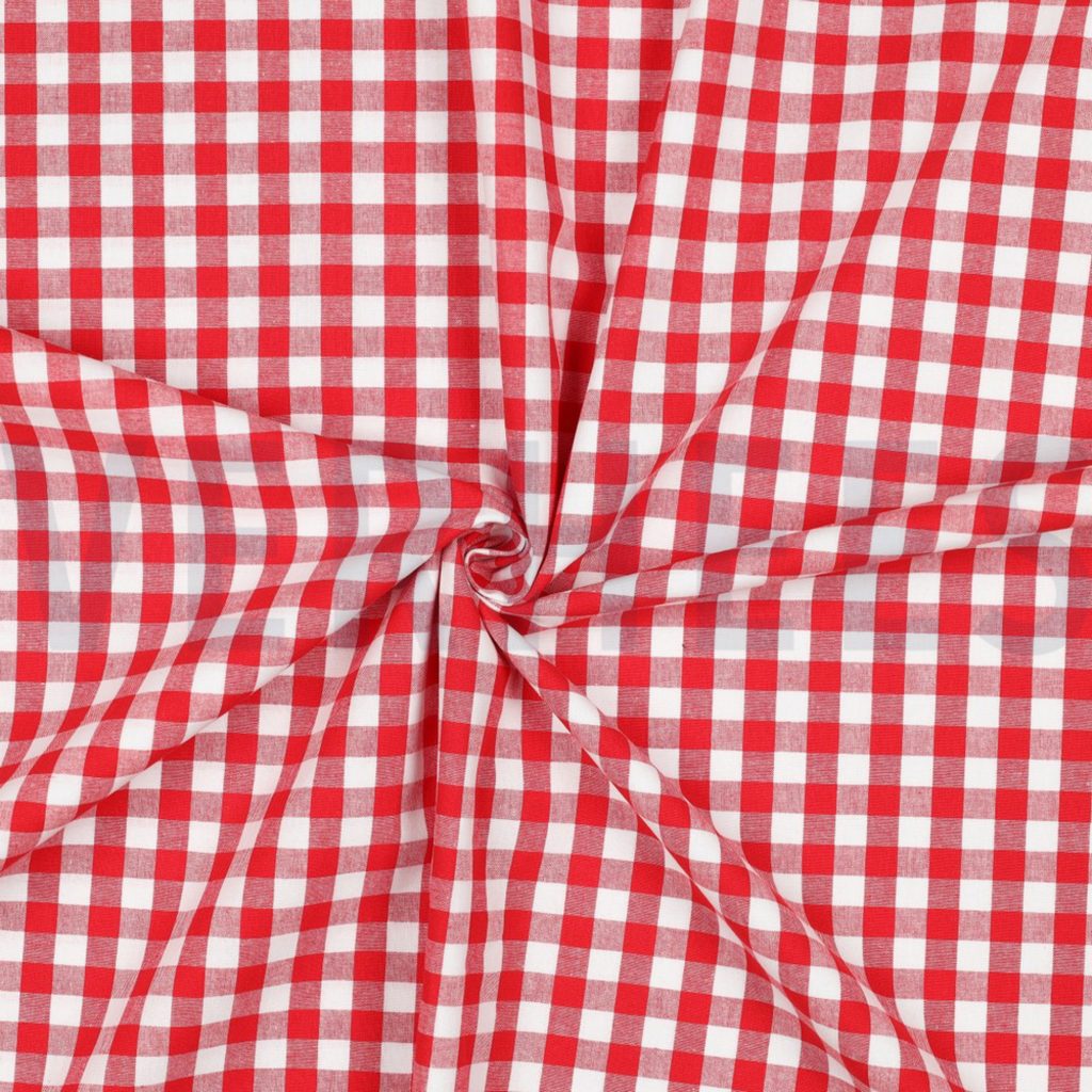 Tissu vichy - rouge
