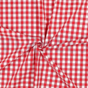 Tissu vichy - rouge