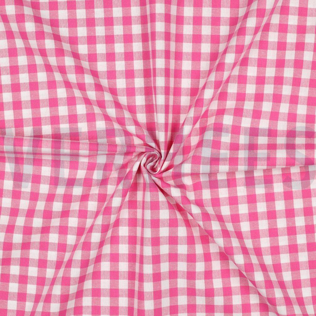 Tissu vichy - fuschia