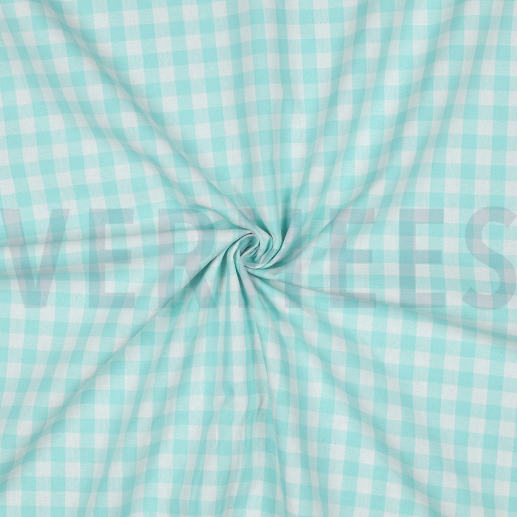 Tissu vichy - turquoise