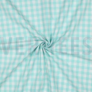 Tissu vichy - turquoise