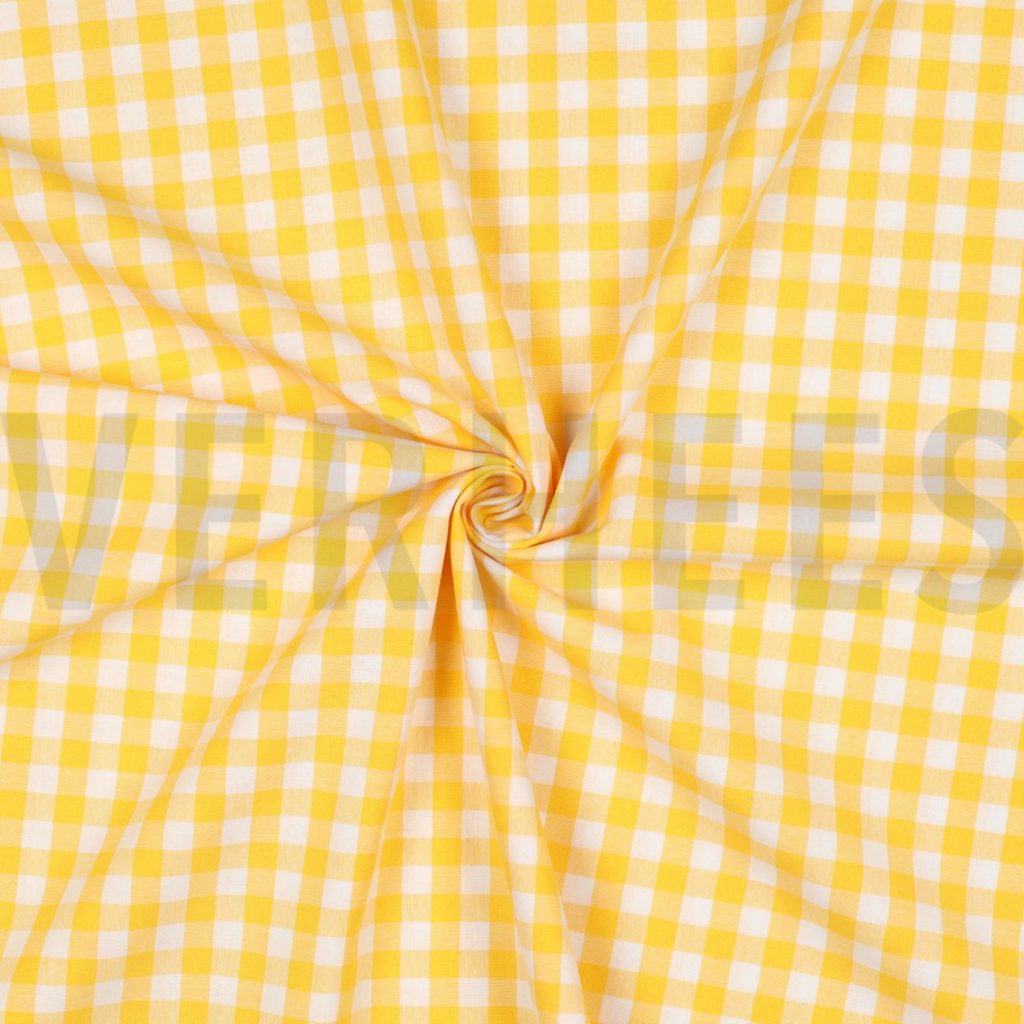 Tissu vichy - jaune