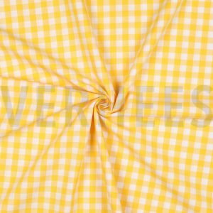 Tissu vichy - jaune