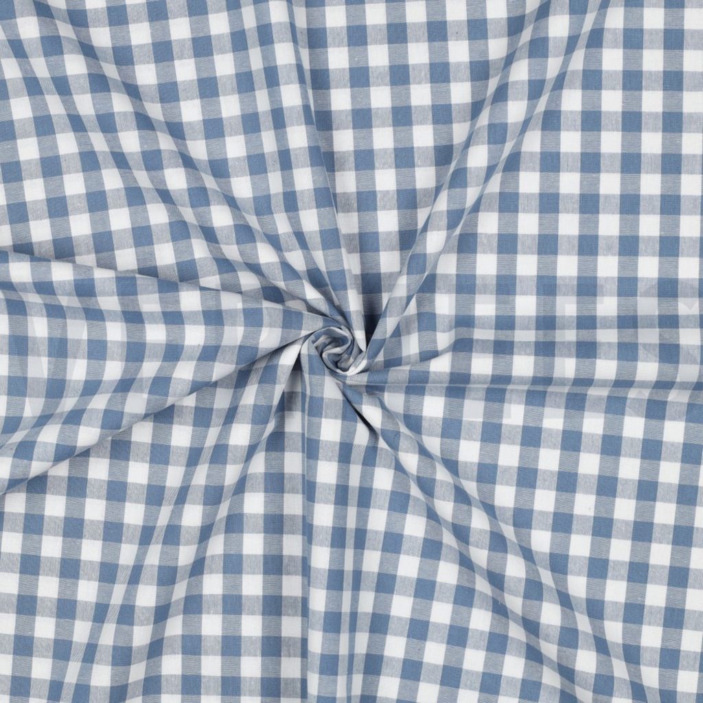 Tissu vichy - bleu